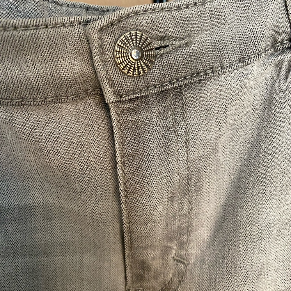 SOLD Christopher & Banks denim jeans gray with fancy back pockets size 14 - Picture 7 of 12